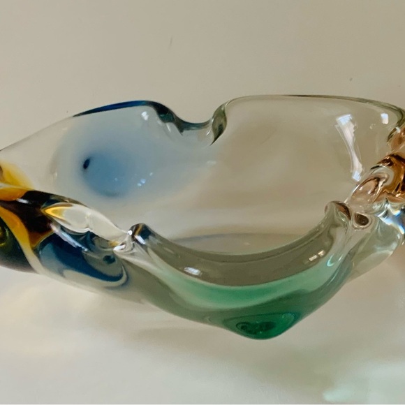 Frantisek Zemek “Rhapsody” Glass Bowl Bohemia Czech Studio Art 1950 - Picture 10 of 12